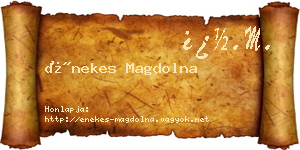 Énekes Magdolna névjegykártya